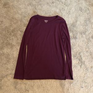 Merona Burgundy Long sleeve Top Size L